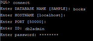 db2 CLP tool connect